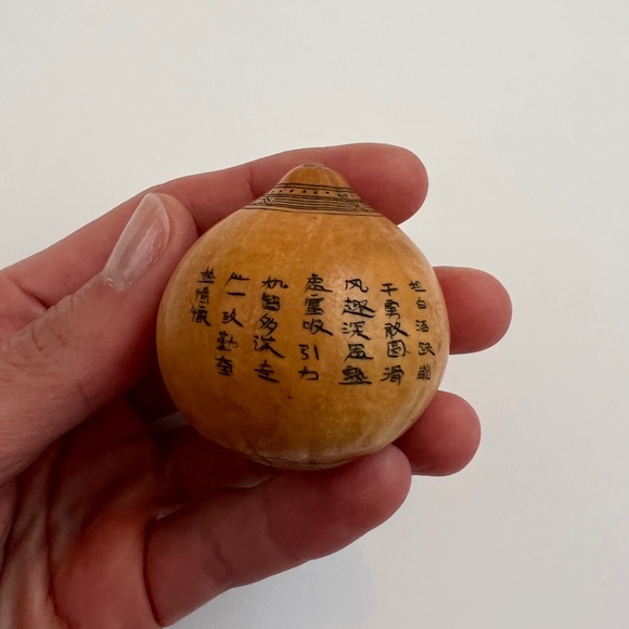 Antique lanzou carved etched gourd Chinese Zodiac year of rooster folk art - Picture 6 of 11